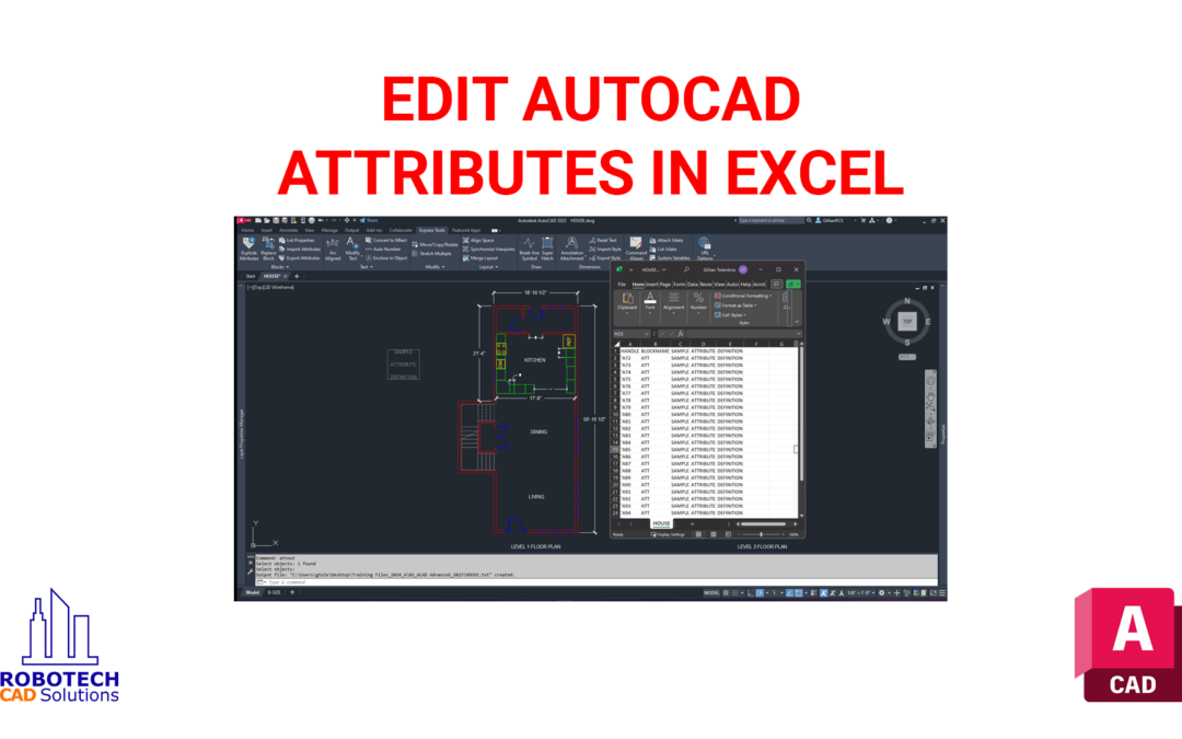 AutoCAD Tips | Edit Attributes in Excel: Export and Import Attributes [Video: 5.13]